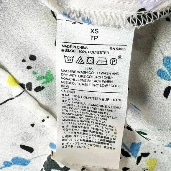 Banana Republic Women’s Wrap-Front White Floral Top Size XS - Picture 14 of 14